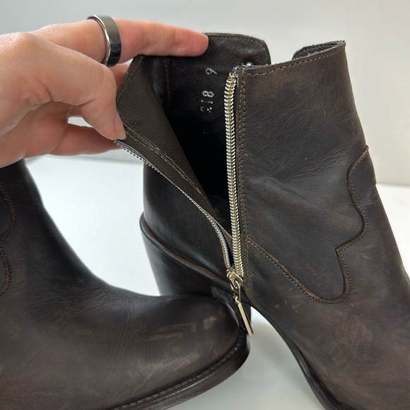 Redhawk Boot Co.Amy Leather Side Lace Ankle Boots 9 Cottagecore Prairie Western - Picture 15 of 16